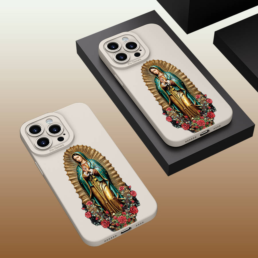 1Pc Ivory White For iPhone 7 Plus 8 Plus Nun Pattern Phone Case