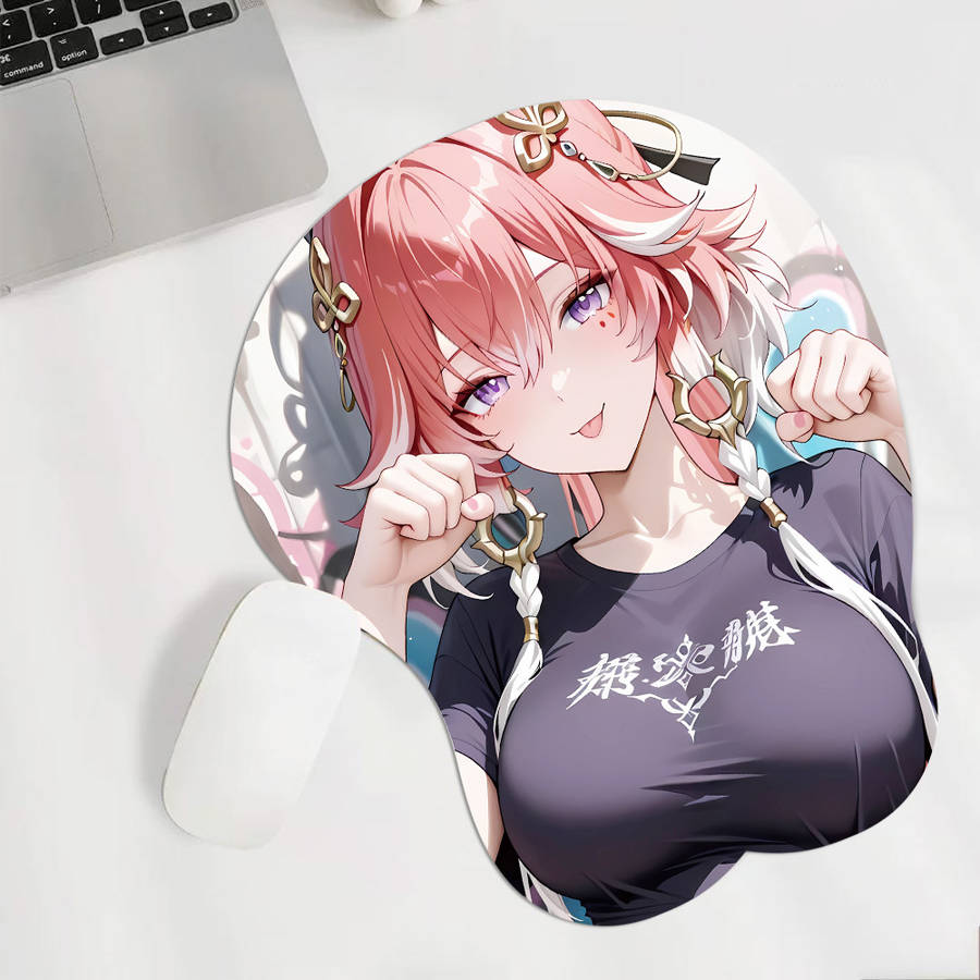 HeavyDuty Stable Anime Girl Wrist Support Mouse For Pc Gamers