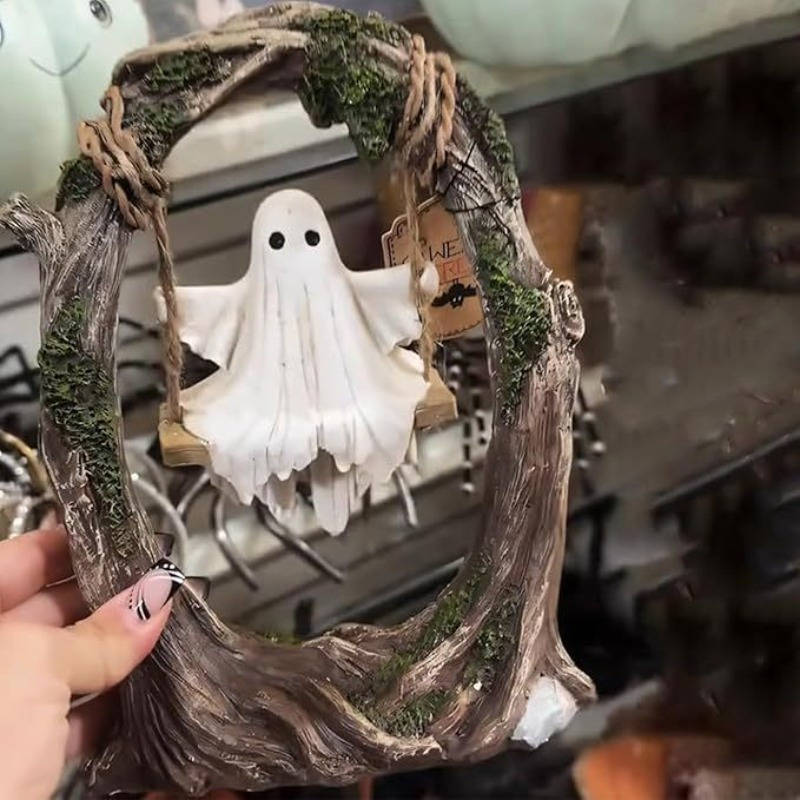 Halloween Decorations Color Ghost Swing Tree B  16.0 Cm