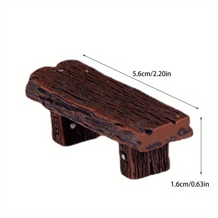Miniature Resin Bench And Stools Abs Material Mixed Color Fairy Garden Ornaments
