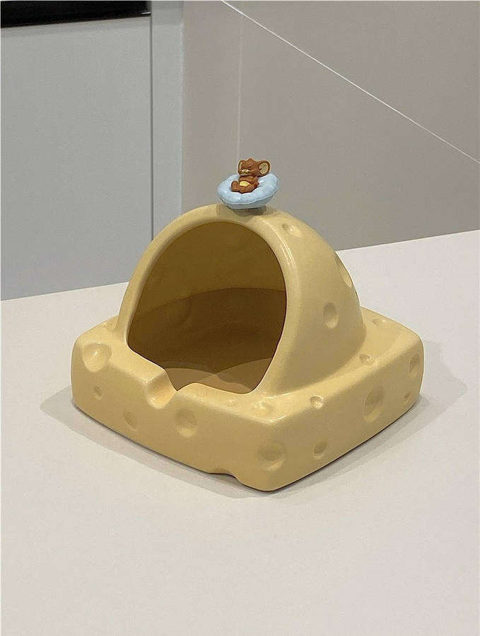 Pet Supplies Color Round Corner Anti Collision Ice Feel Easy To Clean Cheese Mouse House