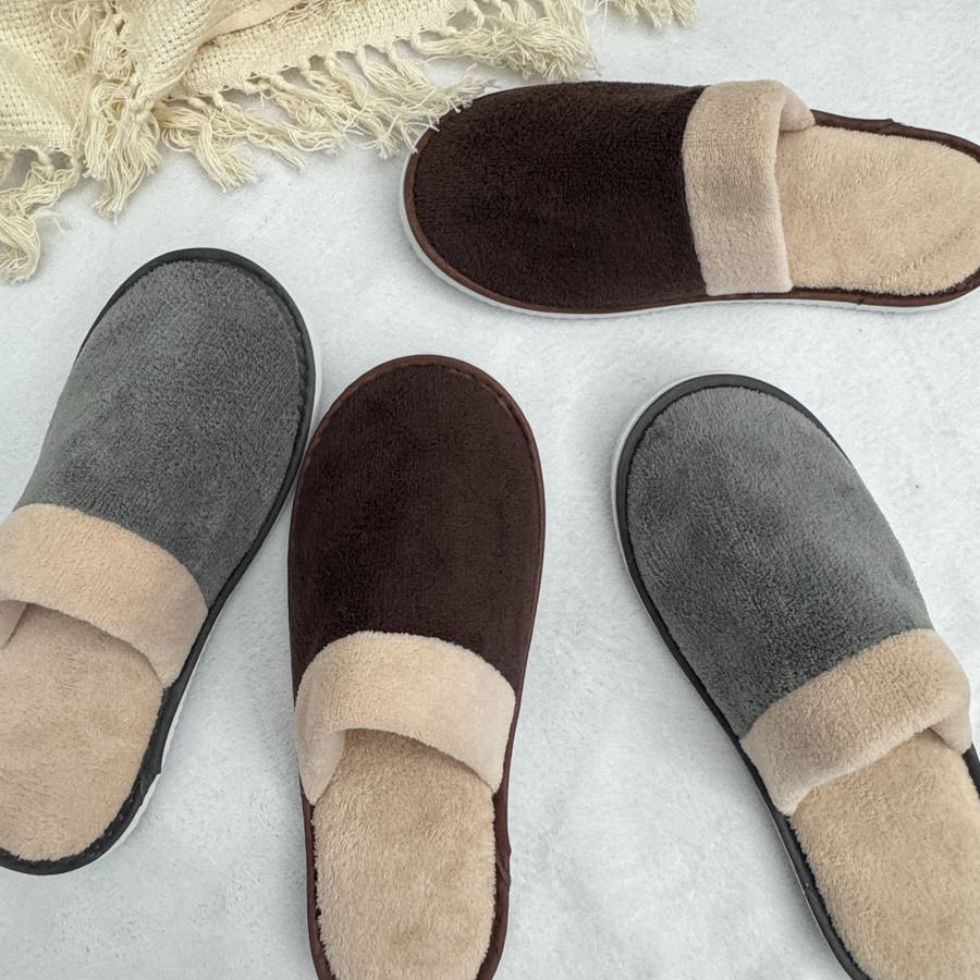 Cotton Slippers Color Grey Sizeuk 9.5