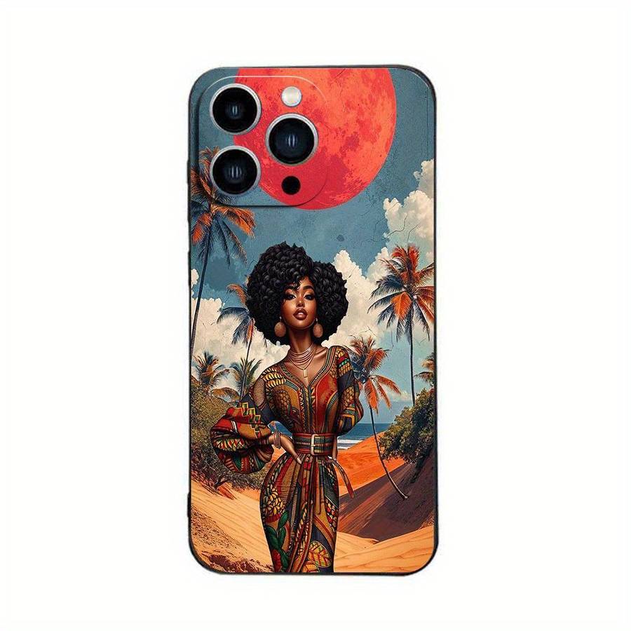 1Pc Black For iPhone 12 Pro Max African Girl Phone Case