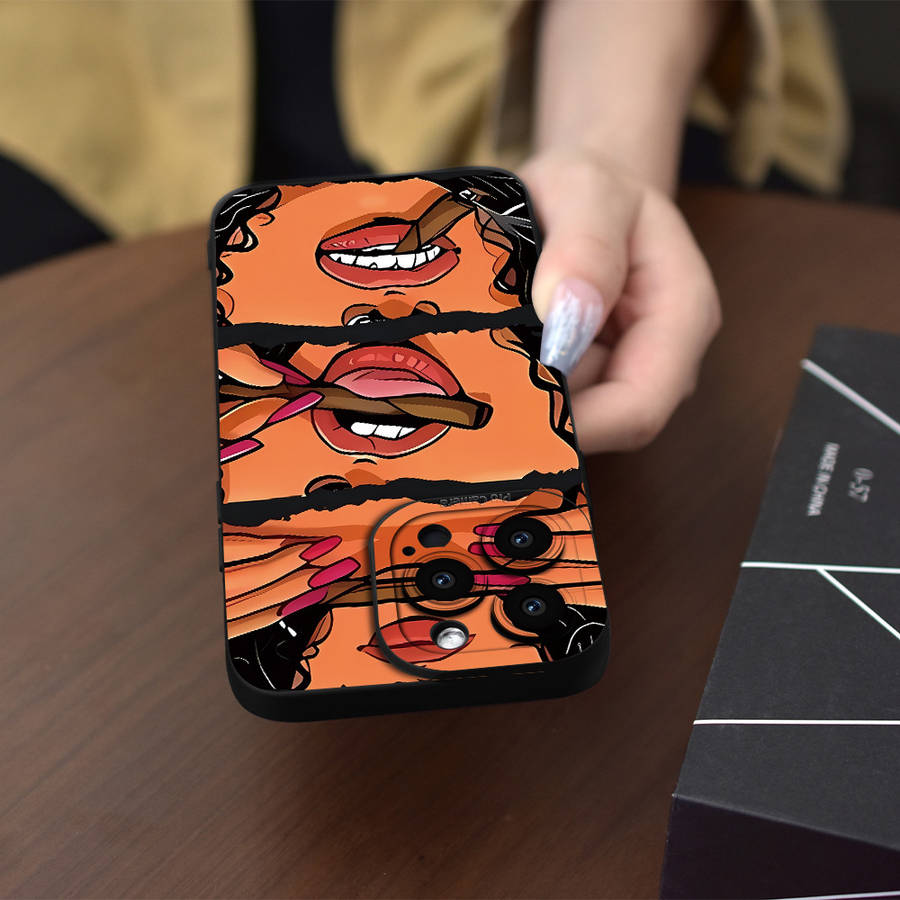 Black For iPhone Unique Cartoon Design Phone Case