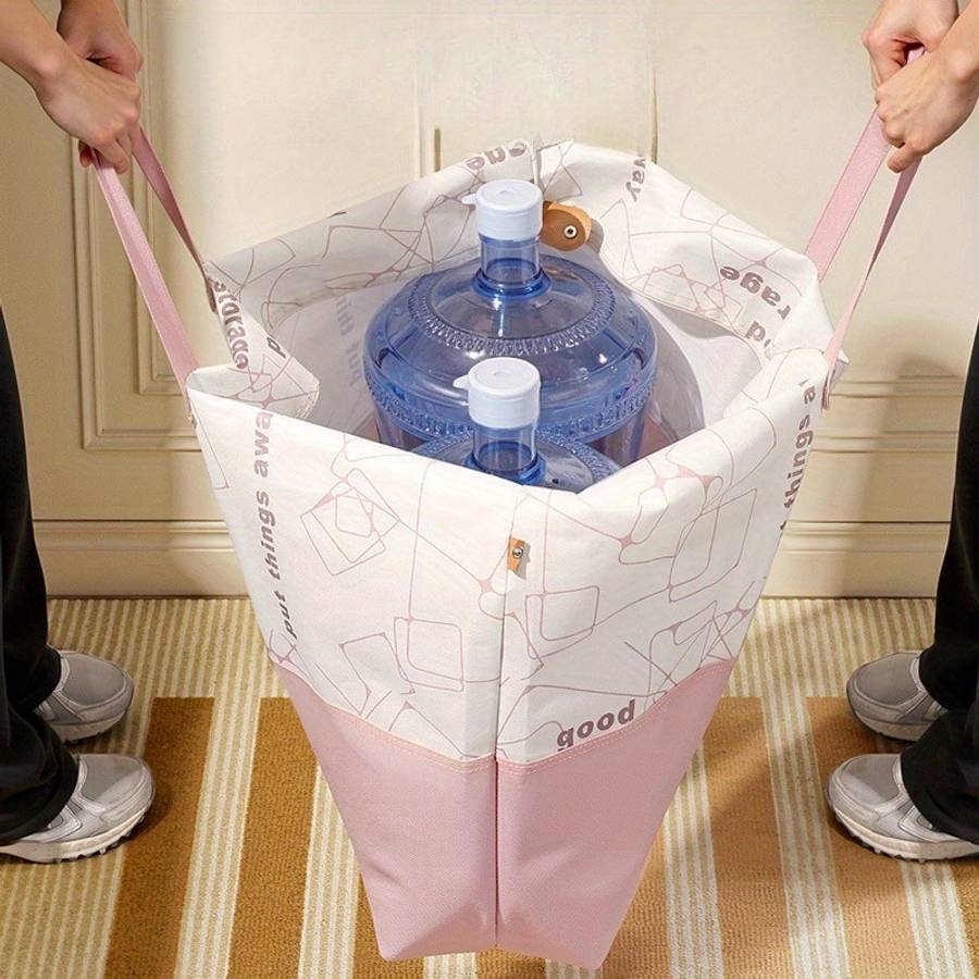 2Pcs Heavy Duty Moving Storage Totes Clothes Milk Coffee Size 52X 45X10Cm