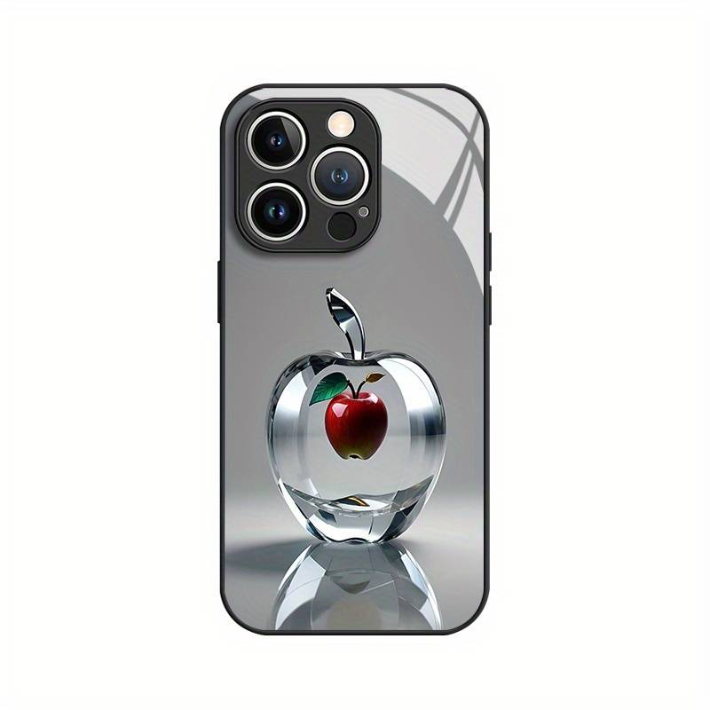 1Pc Mixed Color  For iPhone 13 Crystal Apple Pattern Phone Case