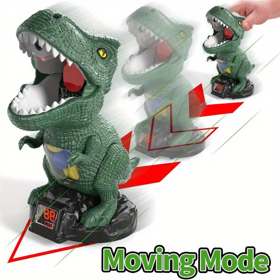 Dinosaur Shooting Toy Goggles Dinosaur Shape Air Pump Launcher Movable Dinosaur