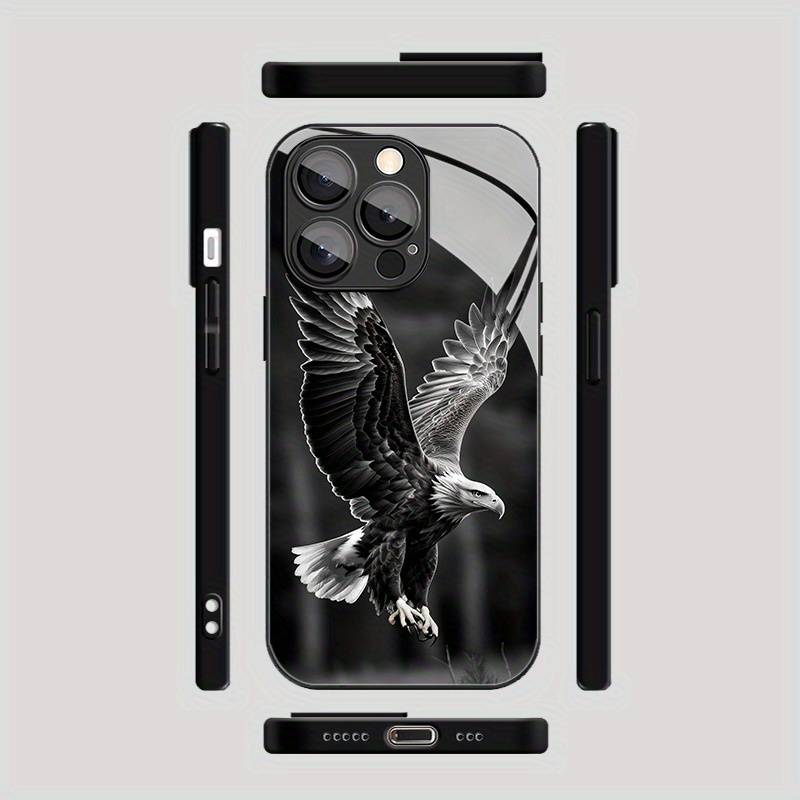 1Pc Mixed Color  For iPhone 12 Pro Max Black Eagle Pattern Phone Case