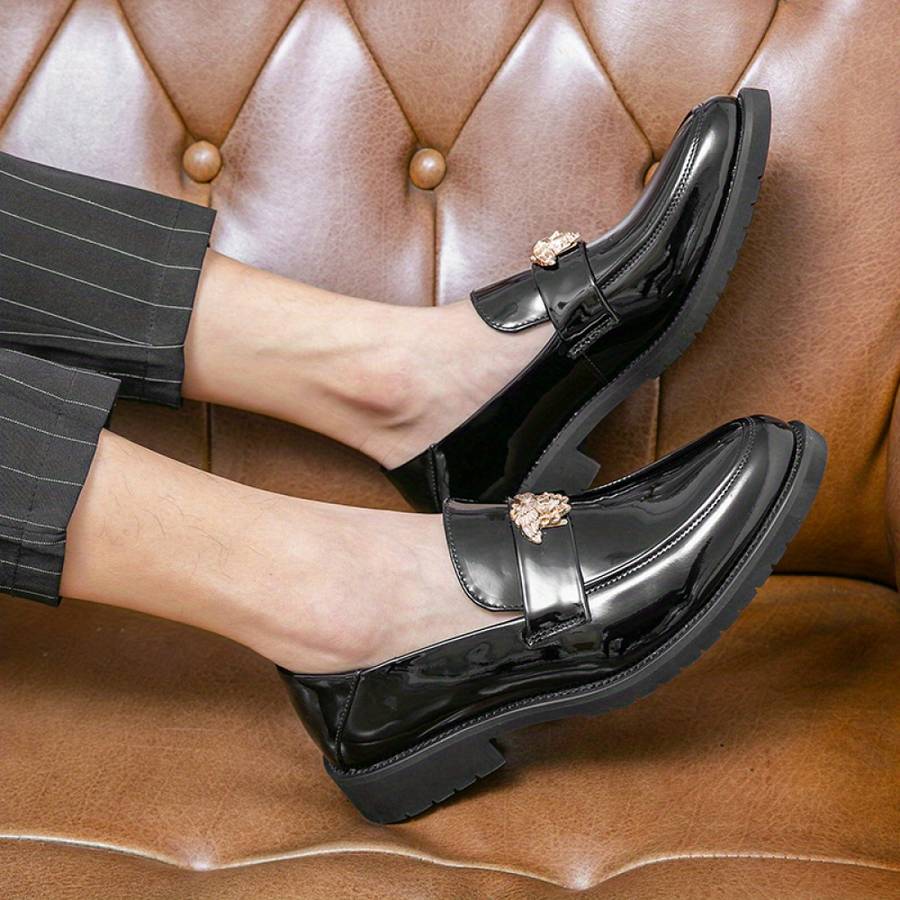 Mens Leather Shoes Color Black Sizeuk 8