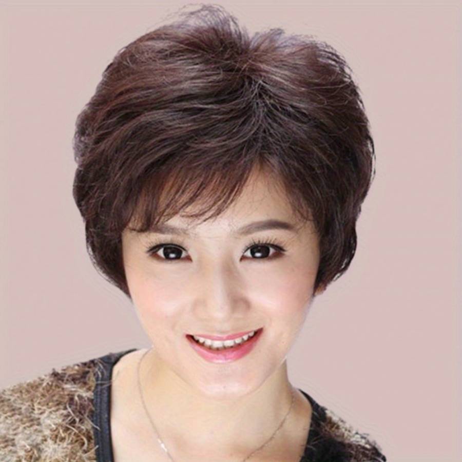 Light Brown-1 Womens Wigs Hair Length 25.4Cm