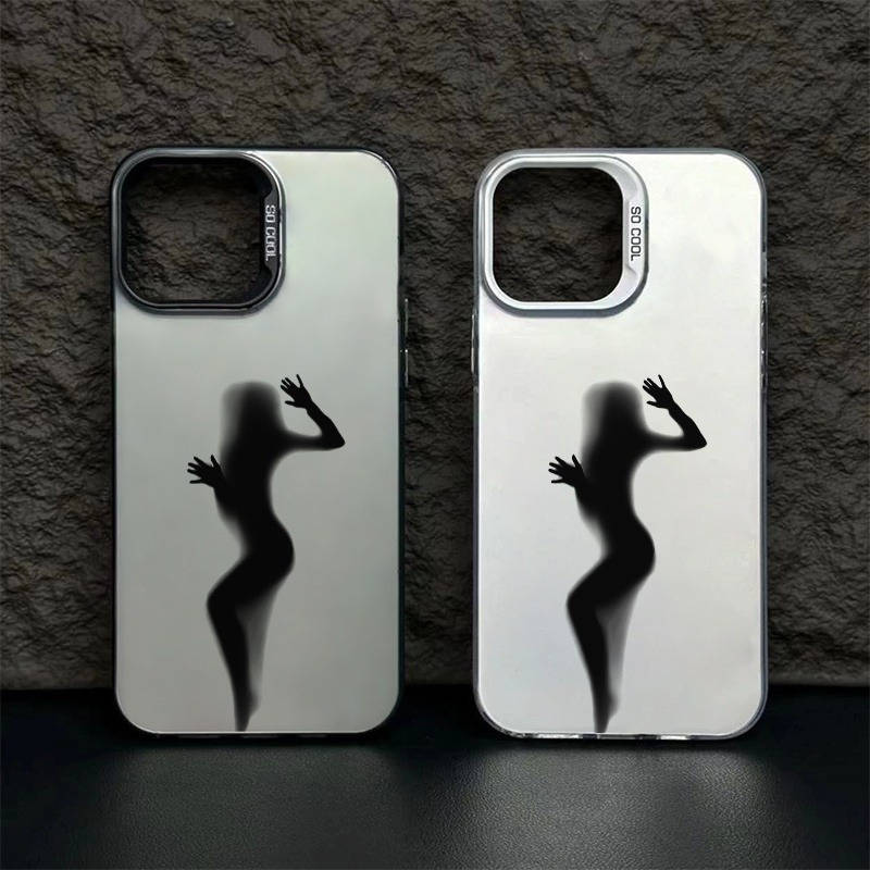 1Pc Black For iPhone 14 Pro Max Black Dancing Phone Case