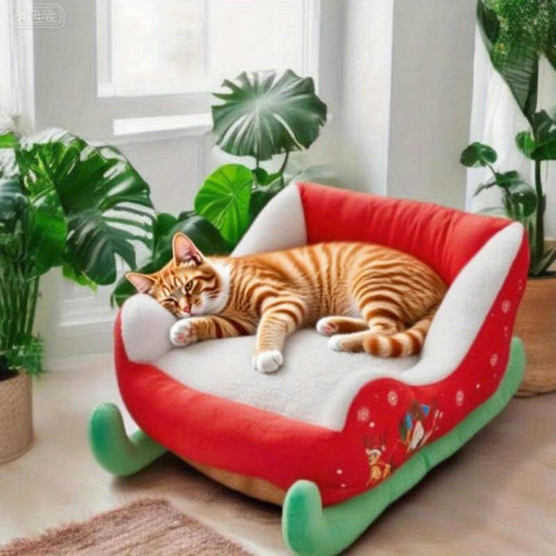 Pet supplies color Red and White Sled