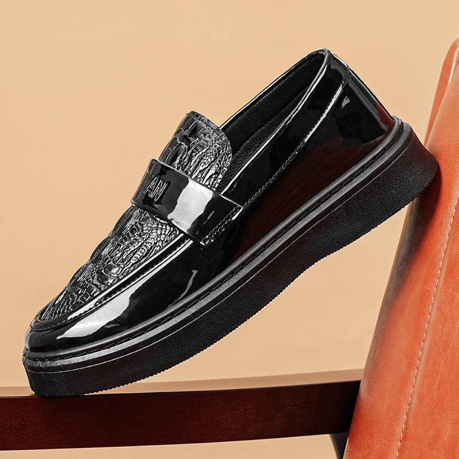 Mens Leather Shoes Color Black Sizeuk 10