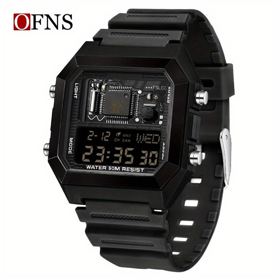 Classic Ofns Men Innovative Multifunctional Sports Watch With 5Atm Water