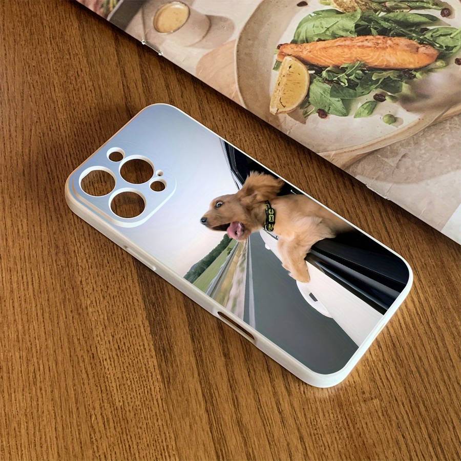 1Pc White For iPhone 14 Pro Max Cute Puppy Phone Case