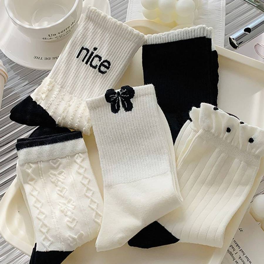 Women S Socks Color 5 Pairs To Mix And Match Size Onesize