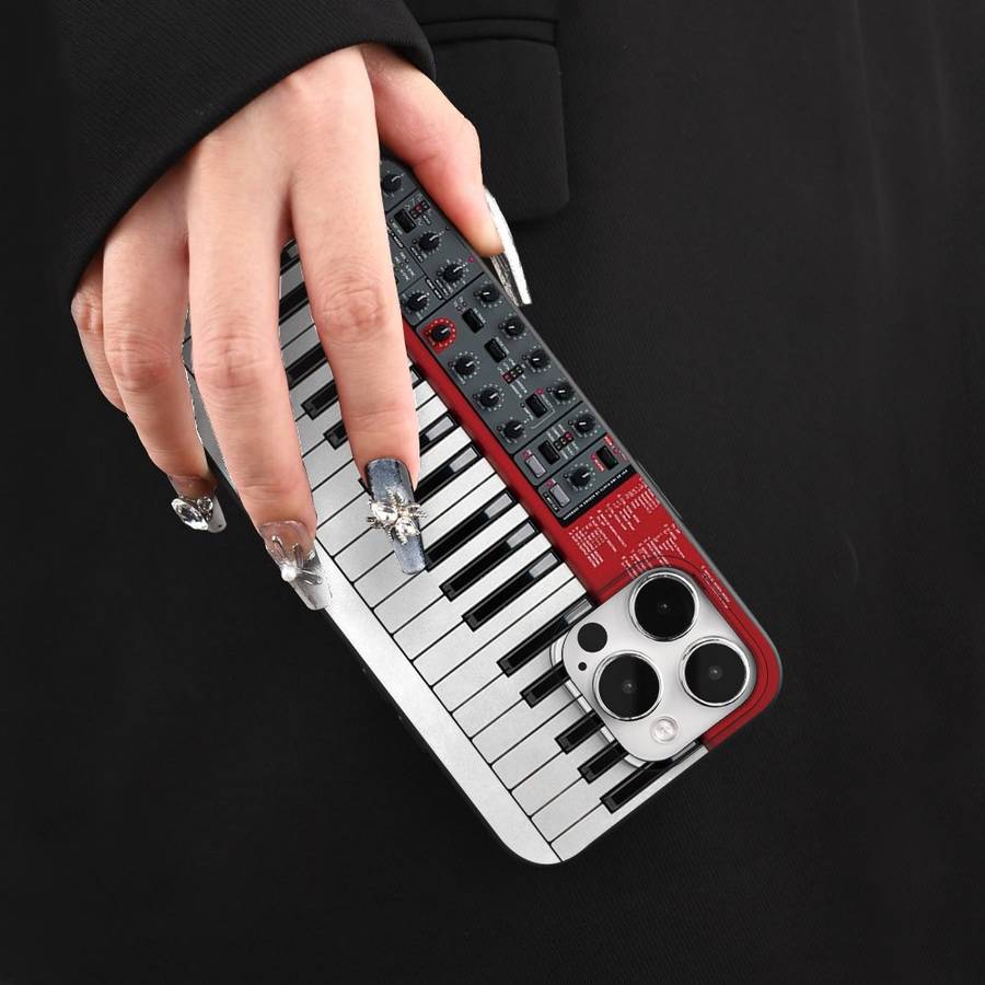 1Pc Mixed Color For iPhone 16 Pro Max Piano Sound Phone Case