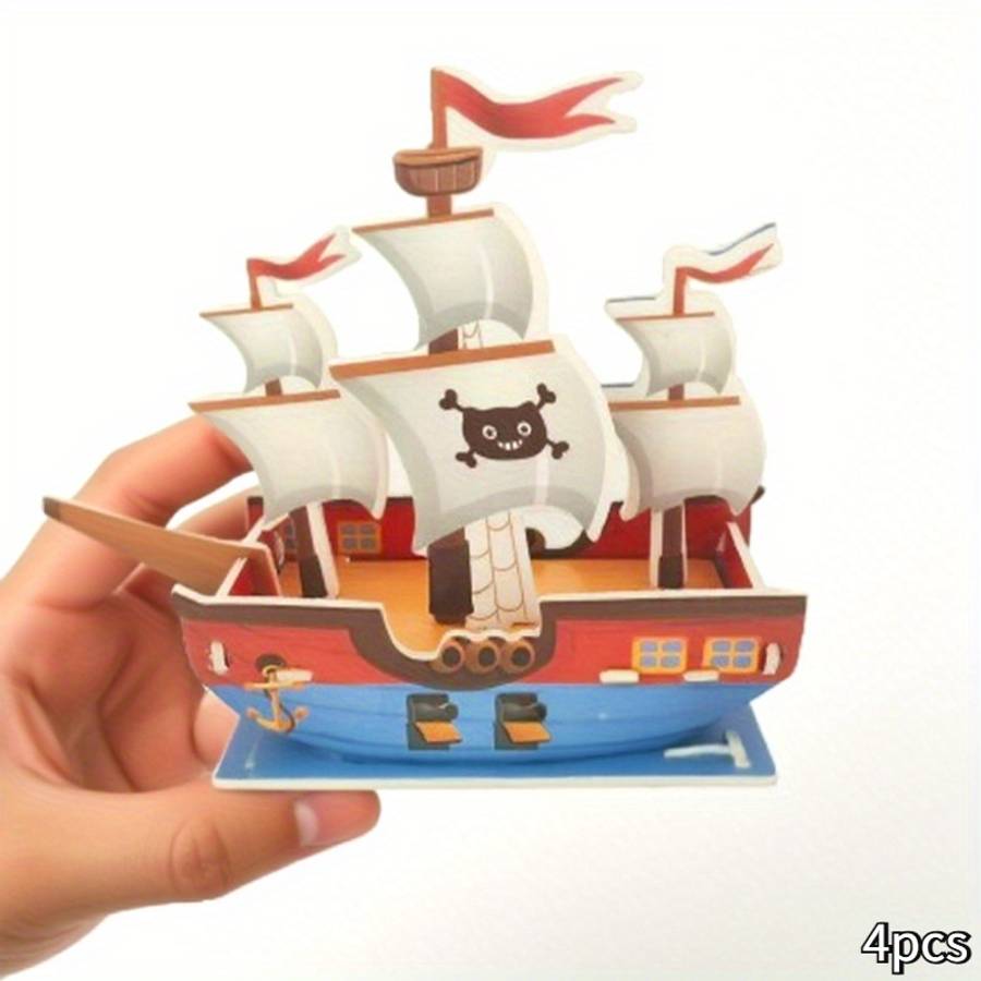 Building Toy Architectural Model Toy Set Model Random Quantity 4 Pcs