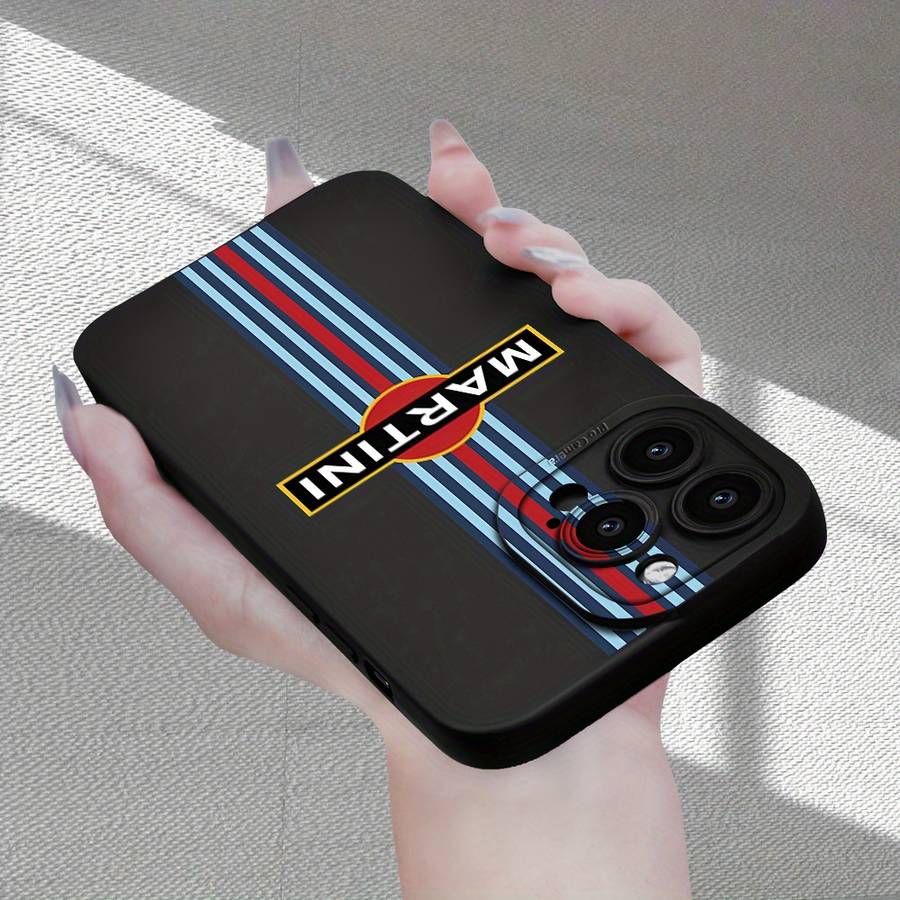 1Pc Black For iPhone XS Max Racing Stripe Phone Case