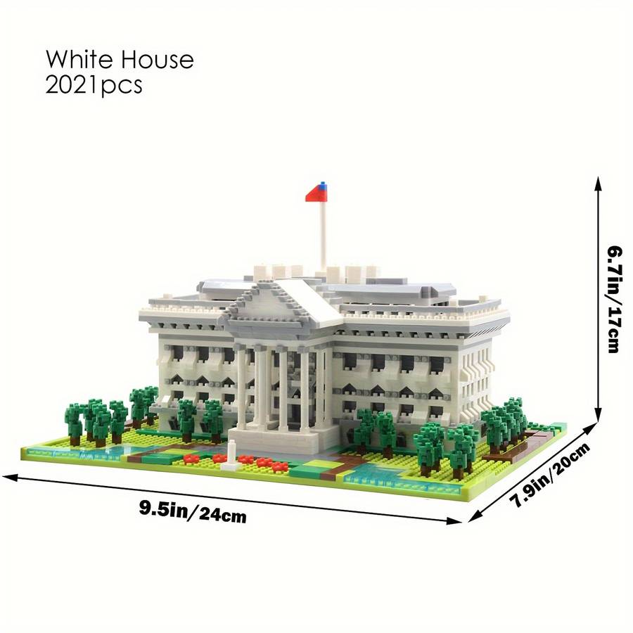 Building Toy Architectural Model Toy Set Color Washington White House