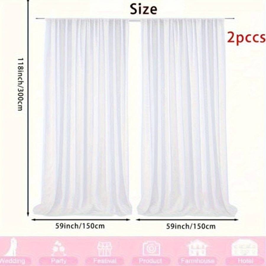 Wedding Supplies Color White Size 151*301Cm*2Pcs