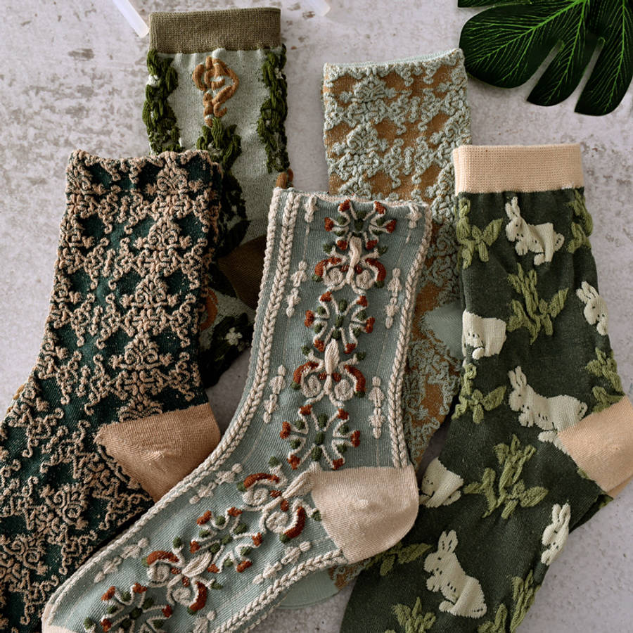 Women S Socks Color 5 Pairs Of Combo Sets Size Asian Onesize