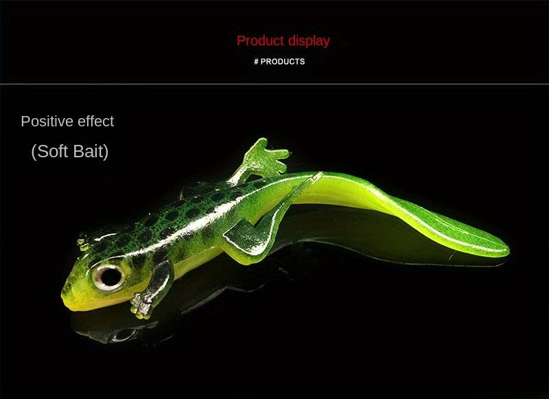 3pcs Bright Lizard-shaped Silicone Soft Baits Suitable for Freshwater and Saltwater Fishing