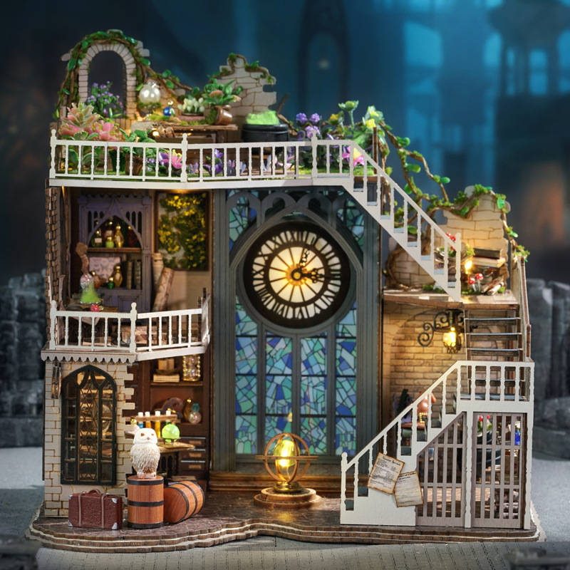 Building Toy Architectural Model Toy Set Style Lv 003 Magic House  Add   Dust Cover