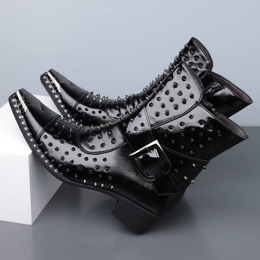 Mens Leather Shoes Color Black Sizeuk 10