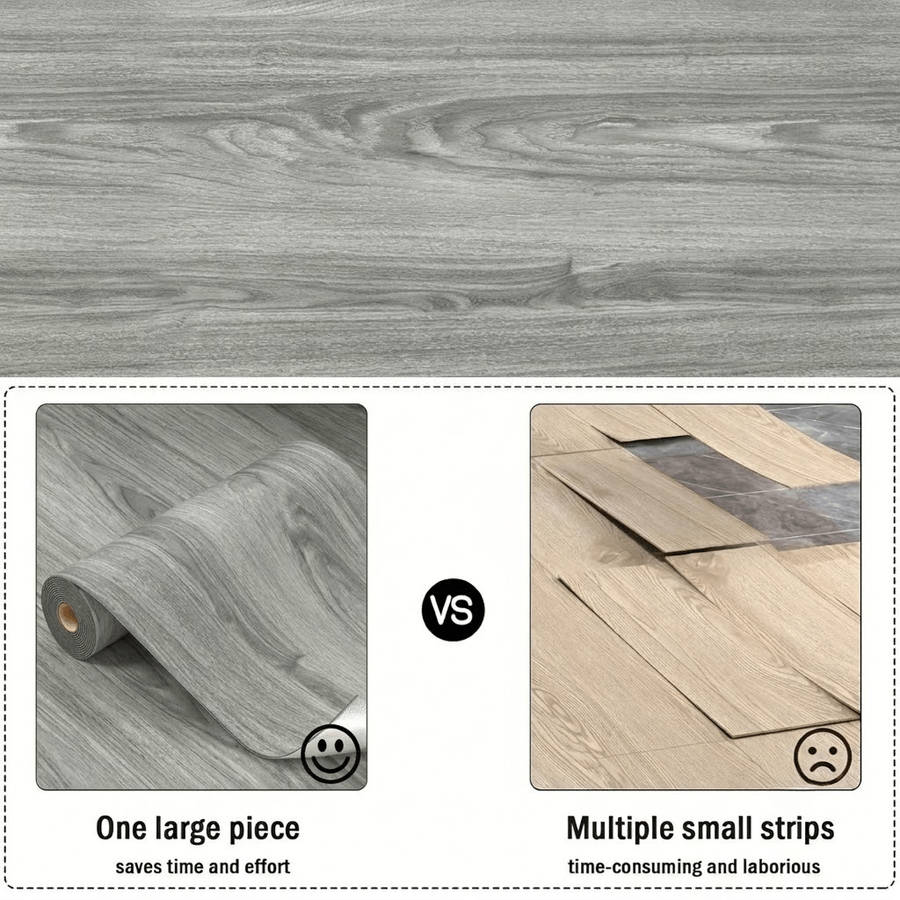 Self Adhesive Floor Stickers Whitewashed Ash