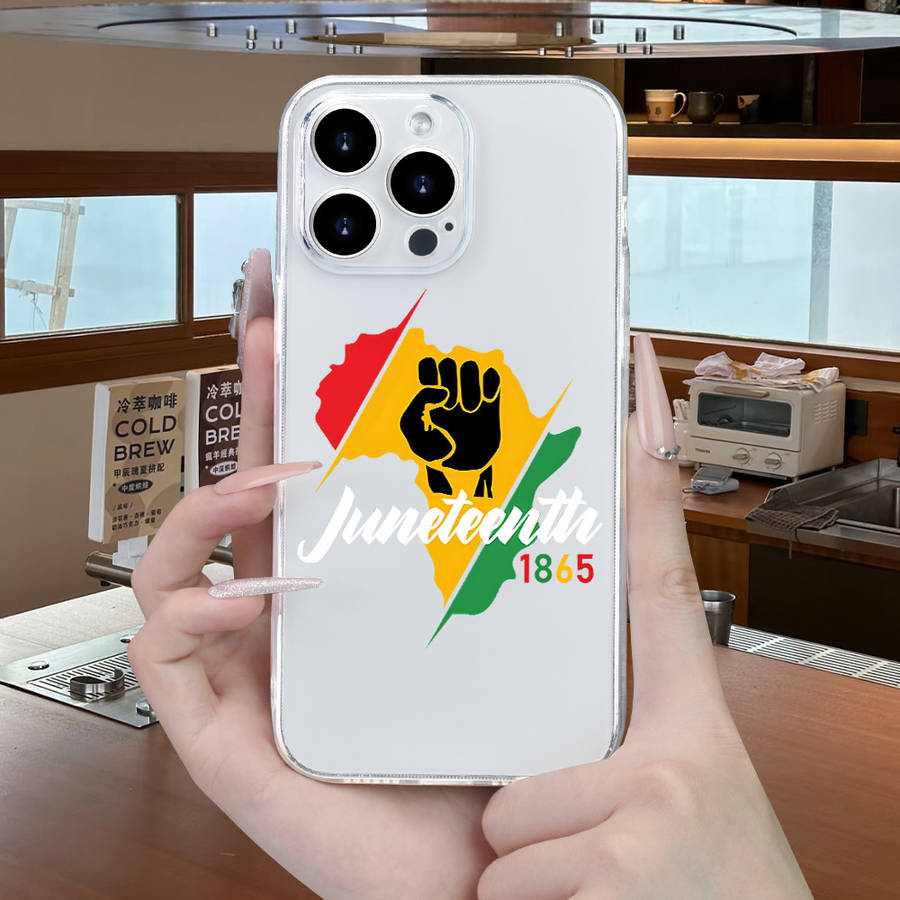 1Pc Transparent For iPhone XS Max Power African Continent Phone Case