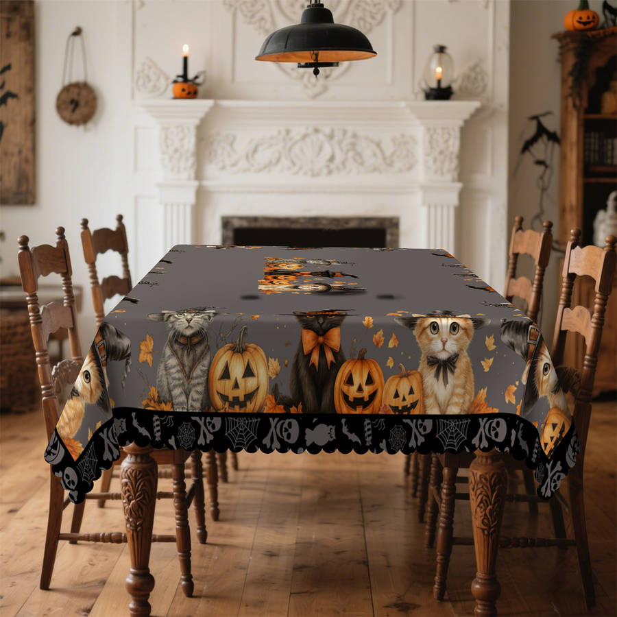 Halloween tablecloth decoration size Rectangle 55x70inch or 140x180cm