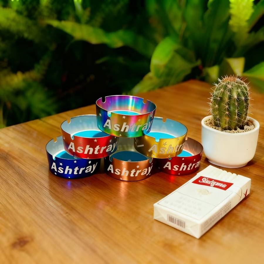6PCS Pack Disposable Paper Ashtrays Suitable For Bars Public Smoking Areas And