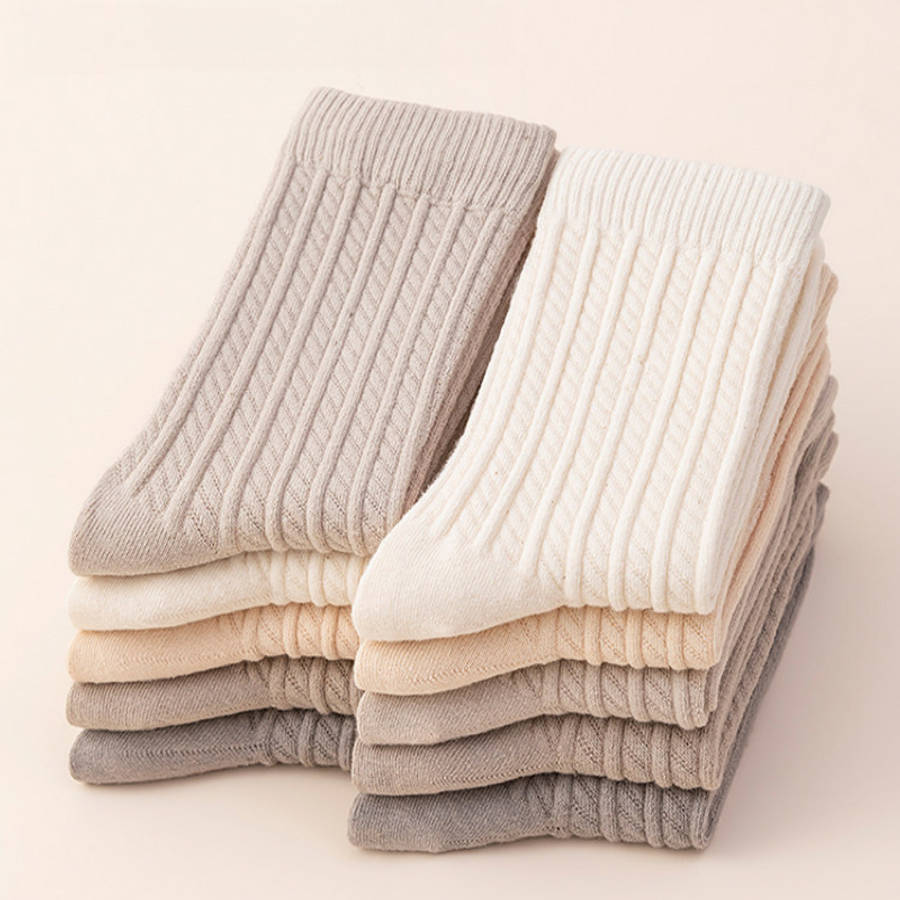 Women S Socks Color White 5 Pairs Size Onesize