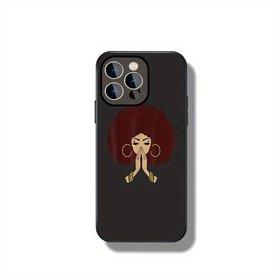 1Pc Black For iPhone 13 Pro Max Beauty African Pride Phone Case