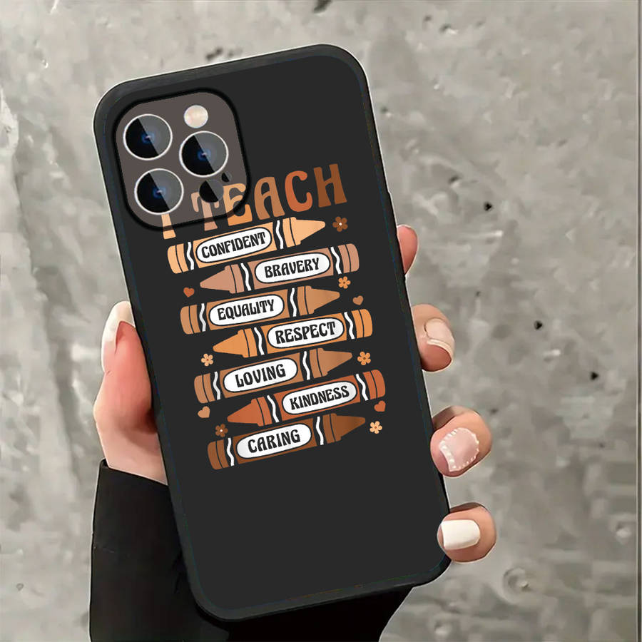 1Pc Ivory White For iPhone 15 Plus Symbolize Teaching Values Phone Case