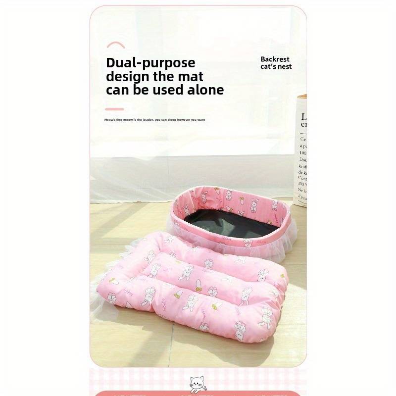 Pet Supplies Color Lace Princess Boat Nest  Pink Bunny Size One Size 57 X 40 X 13Cm