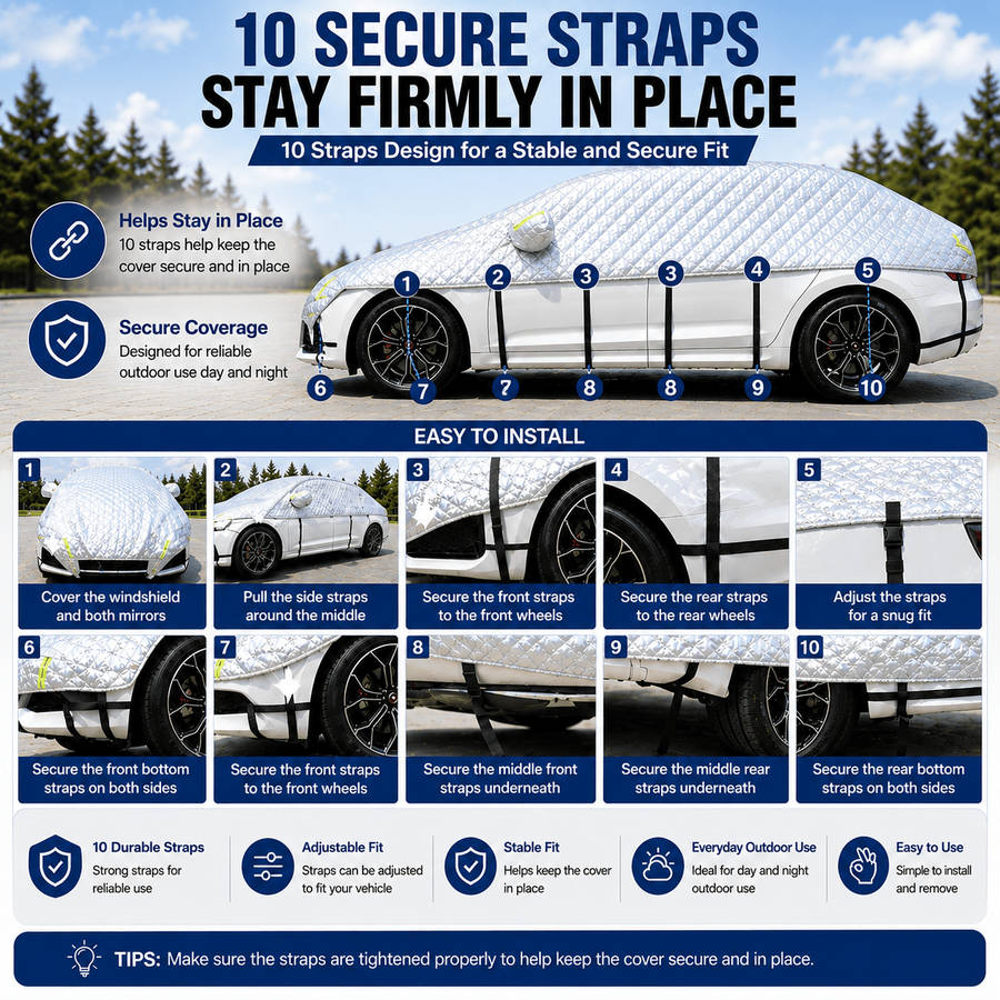 Car Cover Model Sedan Half Enclosed Car Cover