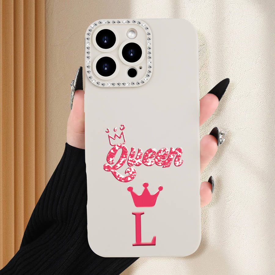 1Pc Ivory White For iPhone X XS Creative Letter L Phone Case