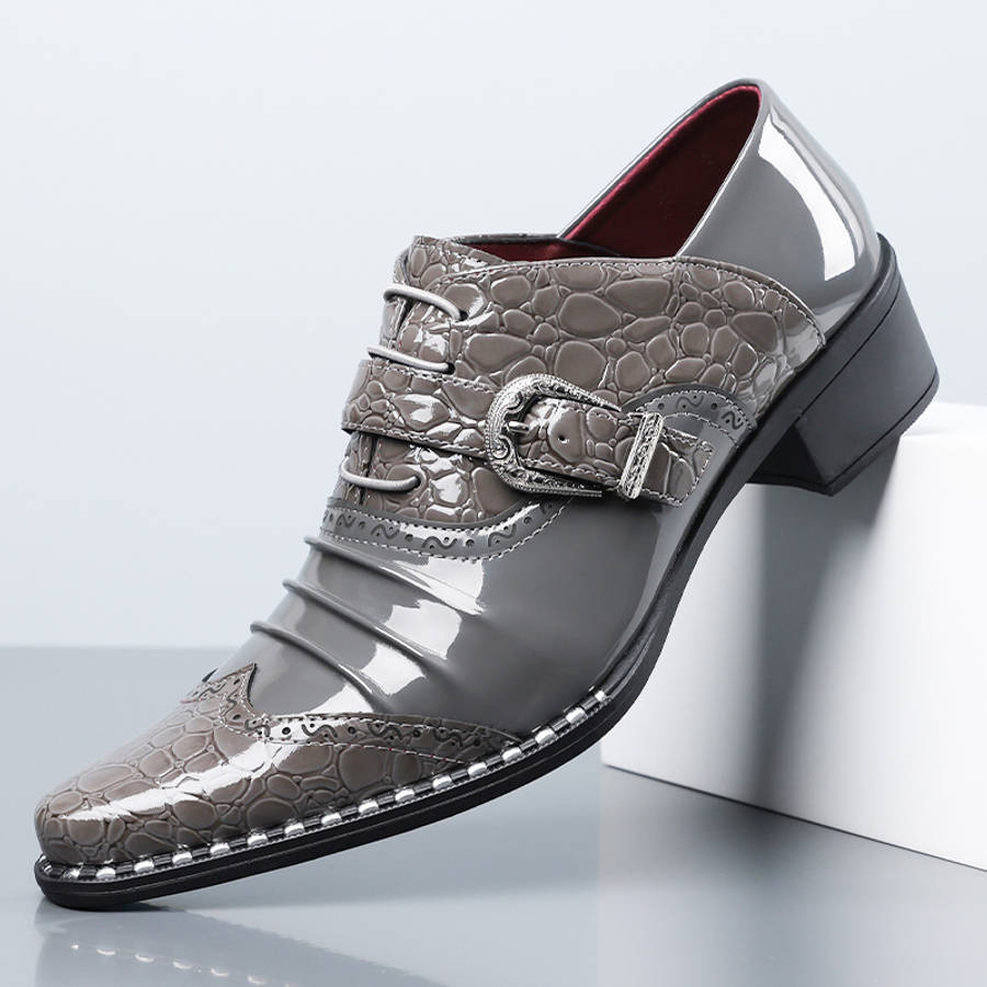 Mens Leather Shoes Color Grey Sizeuk 8