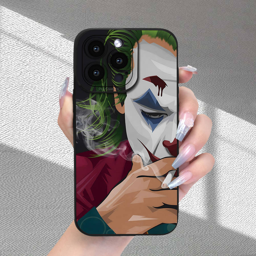 1Pc Black For iPhone X XS Clown Pattern Phone Case