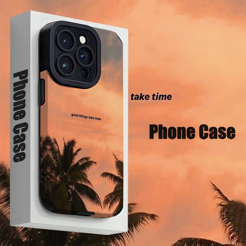 1Pc Mixed Color  For iPhone 16 Plus Beautiful Sunset Pattern Phone Case