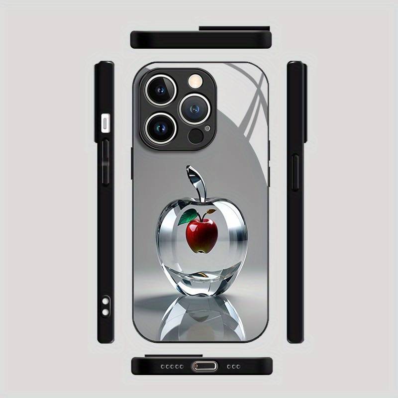 1Pc Mixed Color  For iPhone 13 Crystal Apple Pattern Phone Case