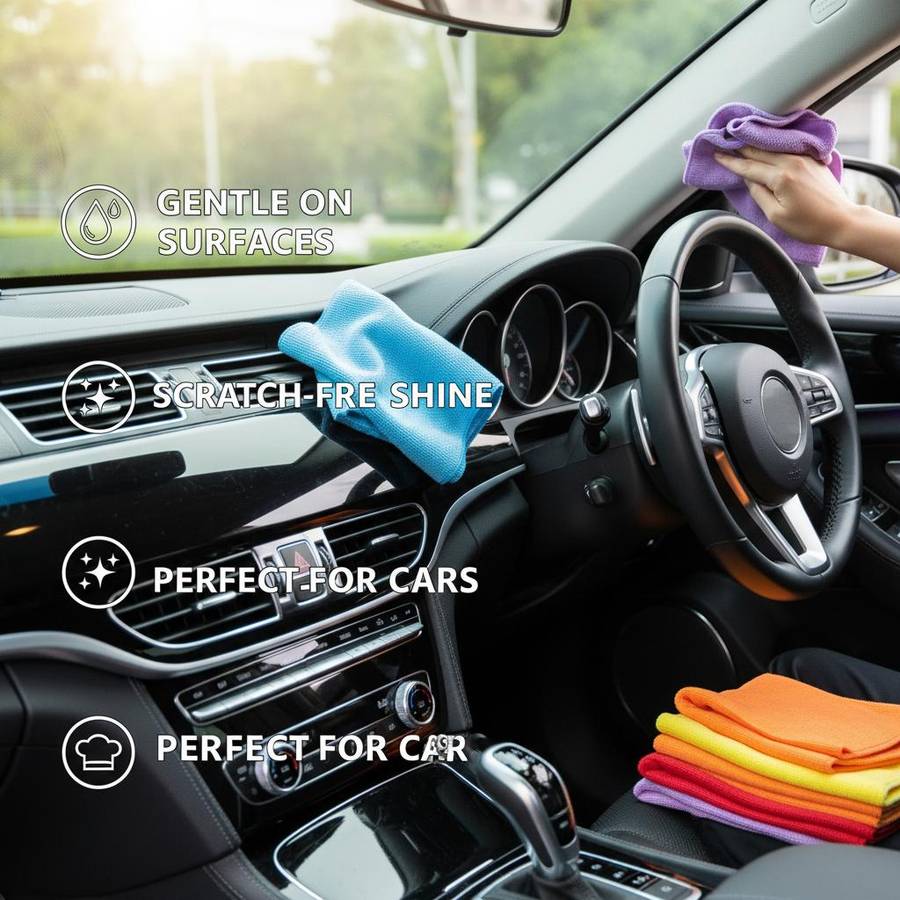 Rag Color Random Color 24.49*24.49 Cm Quantity 6Pcs Cleaning Cloth