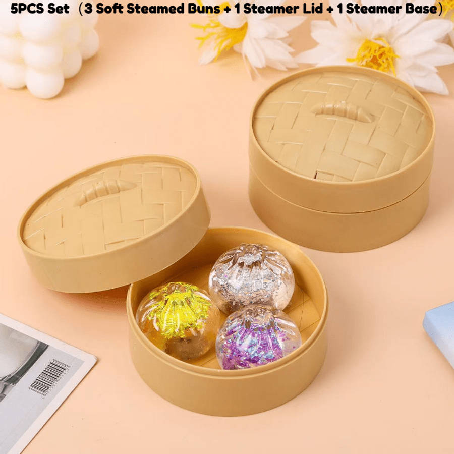 Squeezable Toys Color Random Colorsluminous Version Style 5Pcs Set3 Bun 1 Lid 1 Base