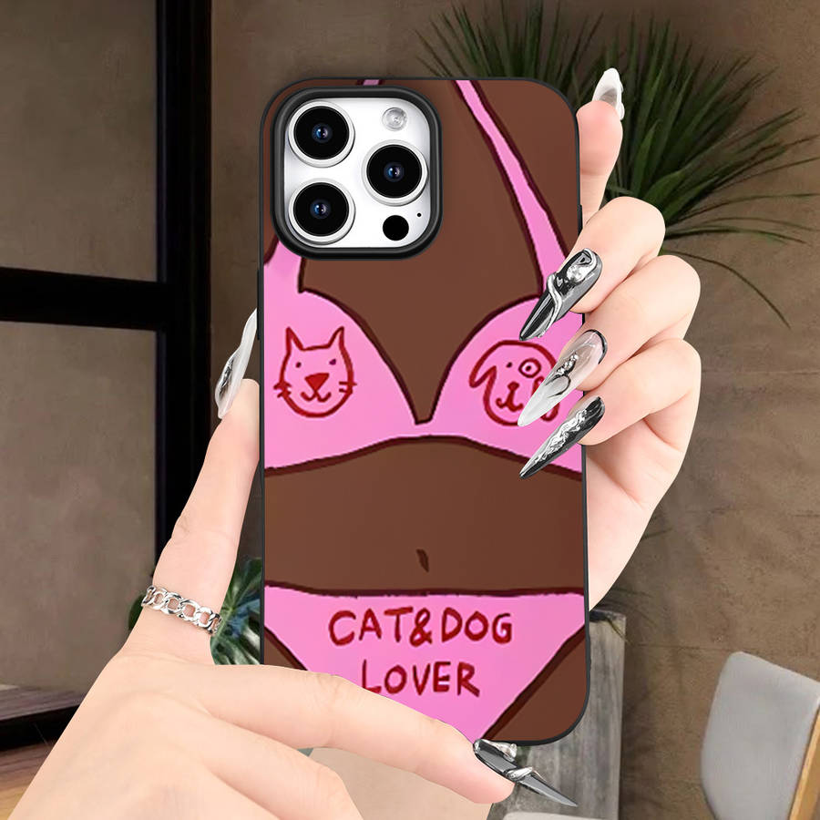 1Pc Black For iPhone 12 Mini Beach Bikini Pattern Phone Case
