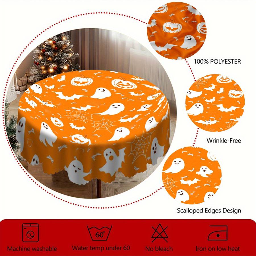 Halloween tablecloth decoration size  152cm x 152cm or round