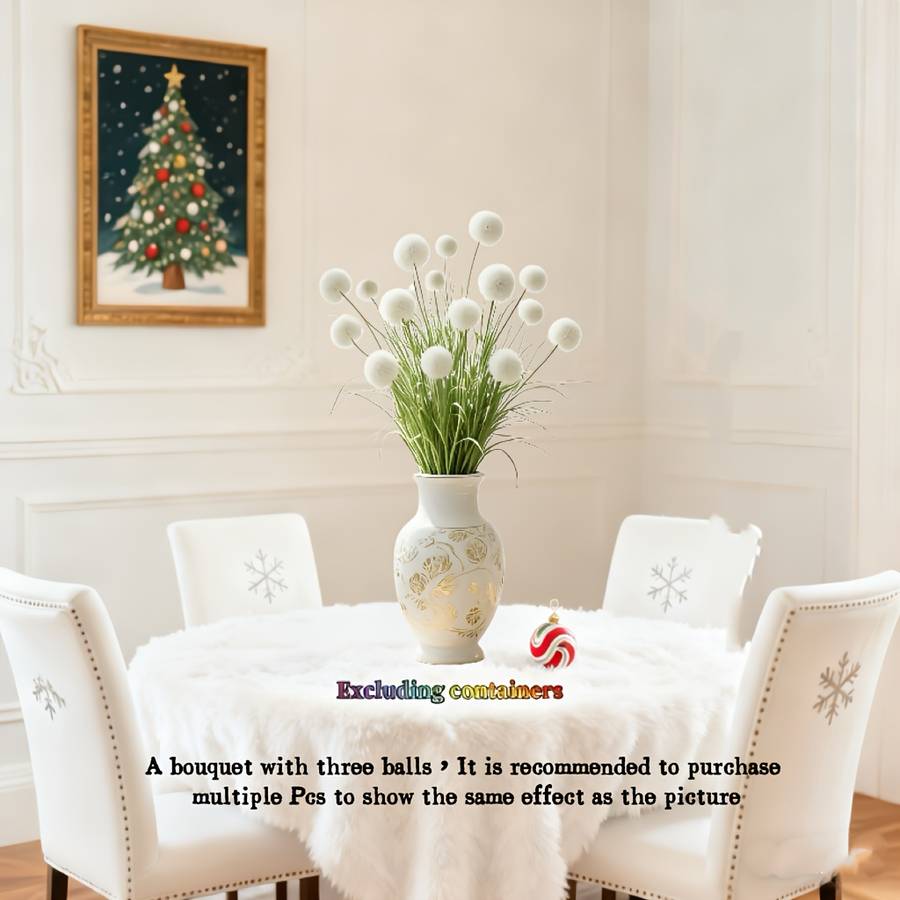 Simulated Flower Color Green Homeweddingoutdoor Quantity3Pcs  9 Flower Balls Excluding Container