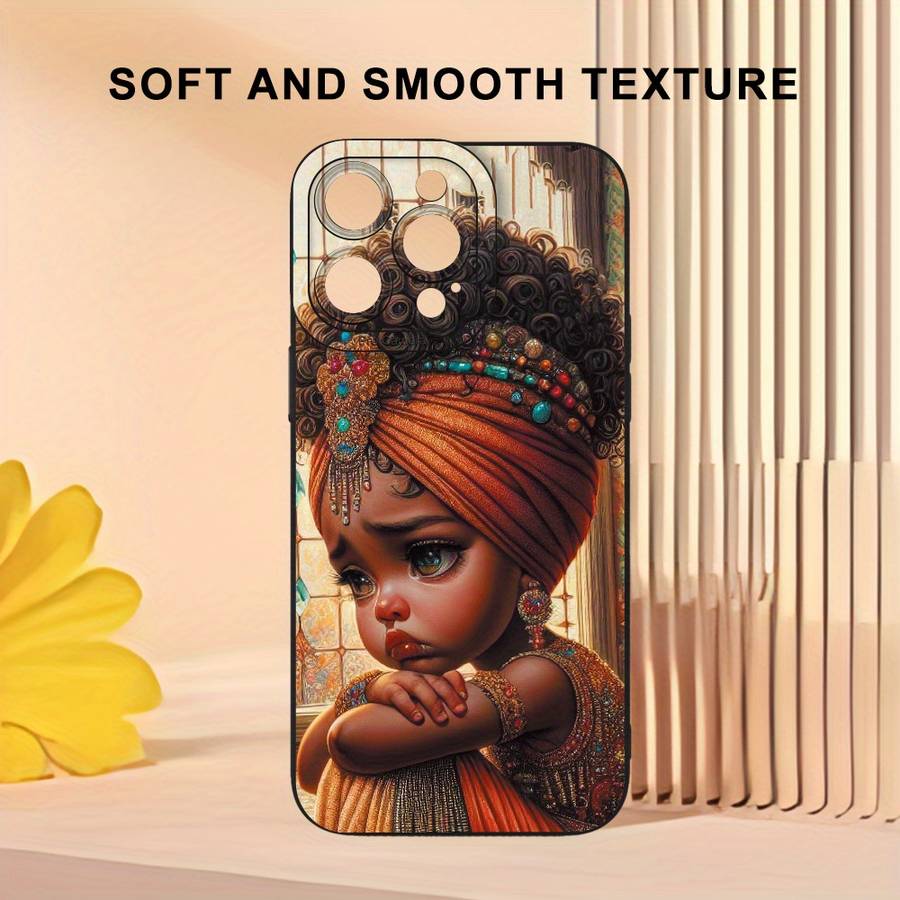 1Pc Black For iPhone XR African Girl Phone Case