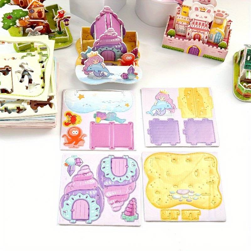 Building Toy Architectural Model Toy Set Model Random Quantity 4 Pcs